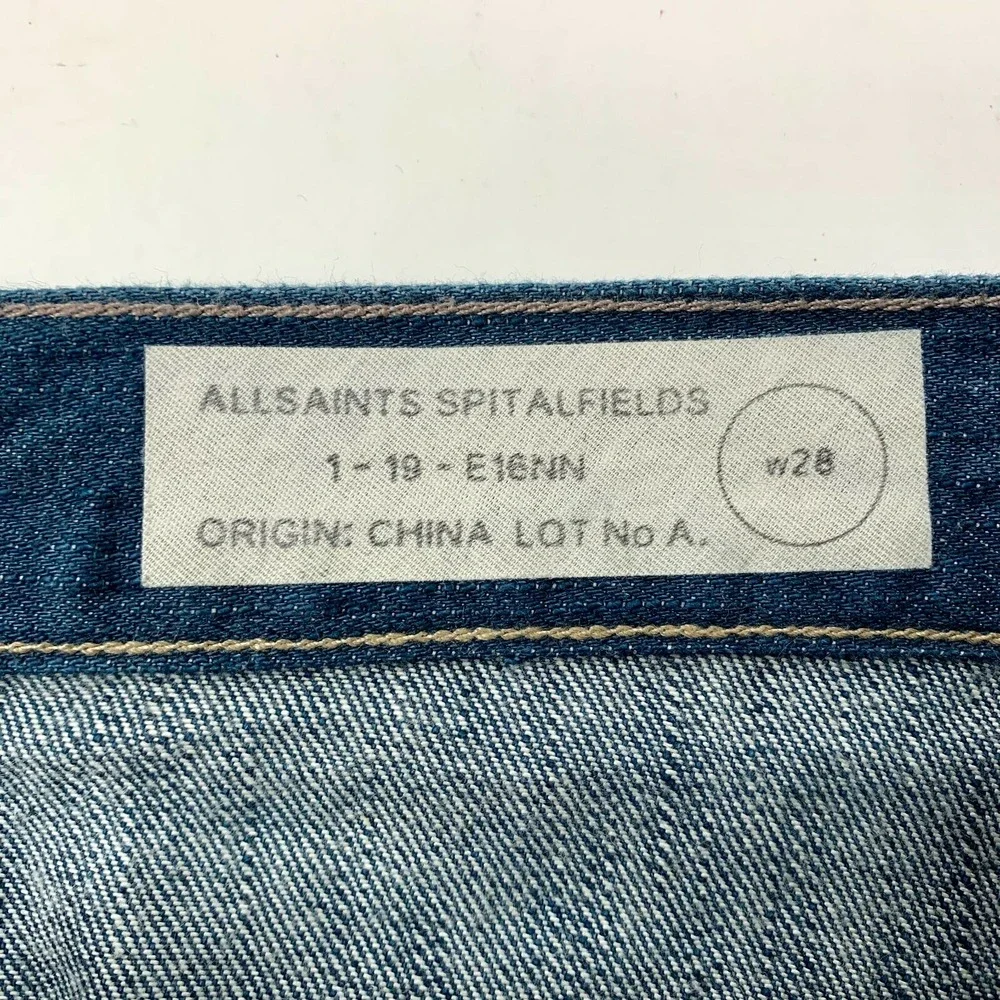 Allsaints Spitalfields Mens Blue Jeans Size 28 Charas Runner‎ Pants NEW NWT